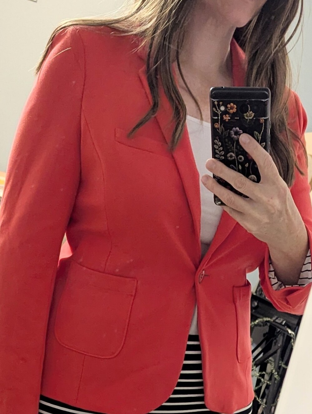 Women’s Coral Single-Button Blazer Jacket